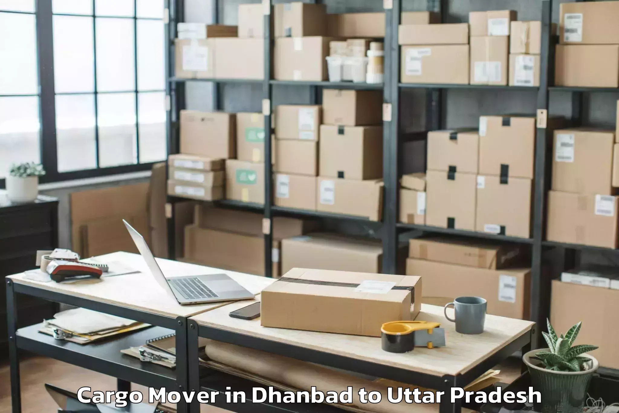 Easy Dhanbad to Etah Cargo Mover Booking